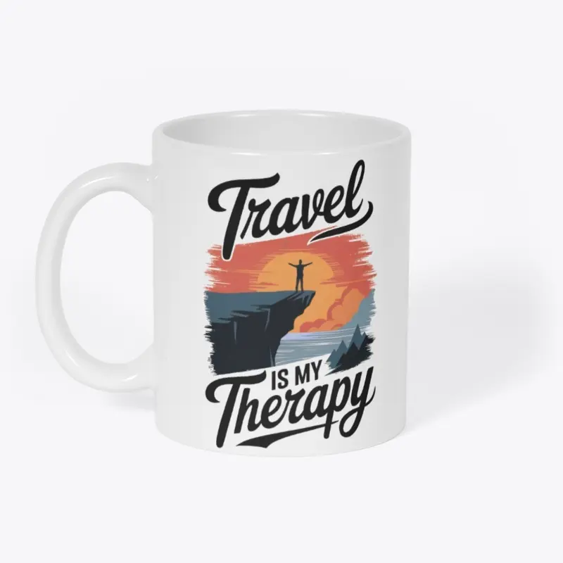 Travel Is My Therapy Artistic Design