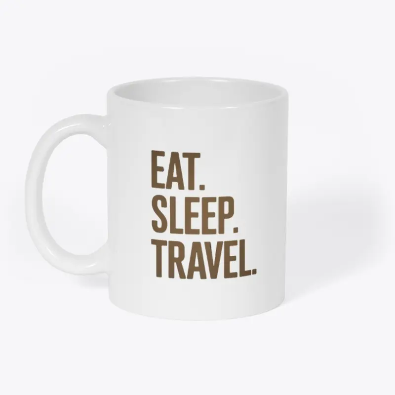 EAT SLEEP TRAVEL Shirt | Minimalist