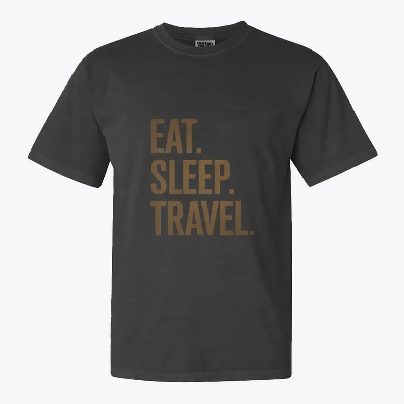 EAT SLEEP TRAVEL Shirt | Minimalist